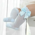0-36m Baby Girl Socks Toddler Big Bow Cotton Summer Mesh Infant Knee