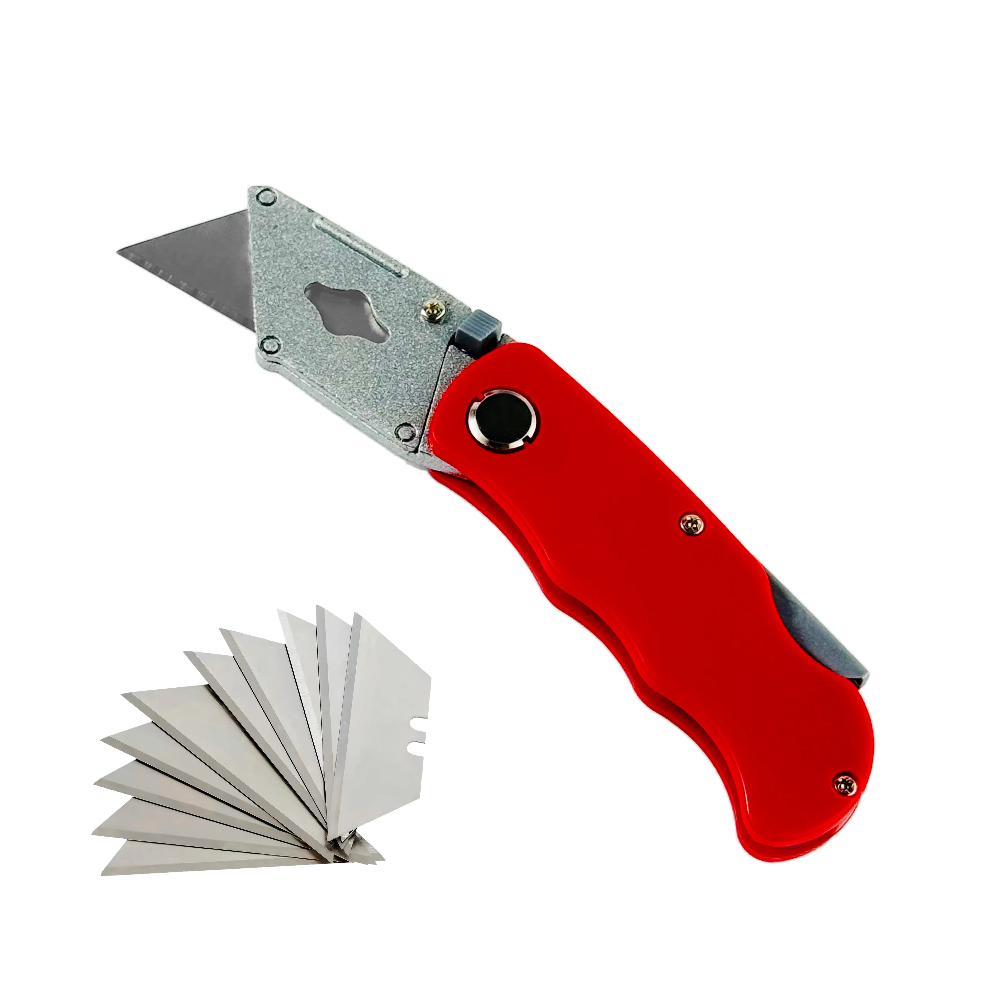Folding Art Knife - 10 blades, box opener, office supplies, wallpaper knife, multi-functional folding knife，Utility knife