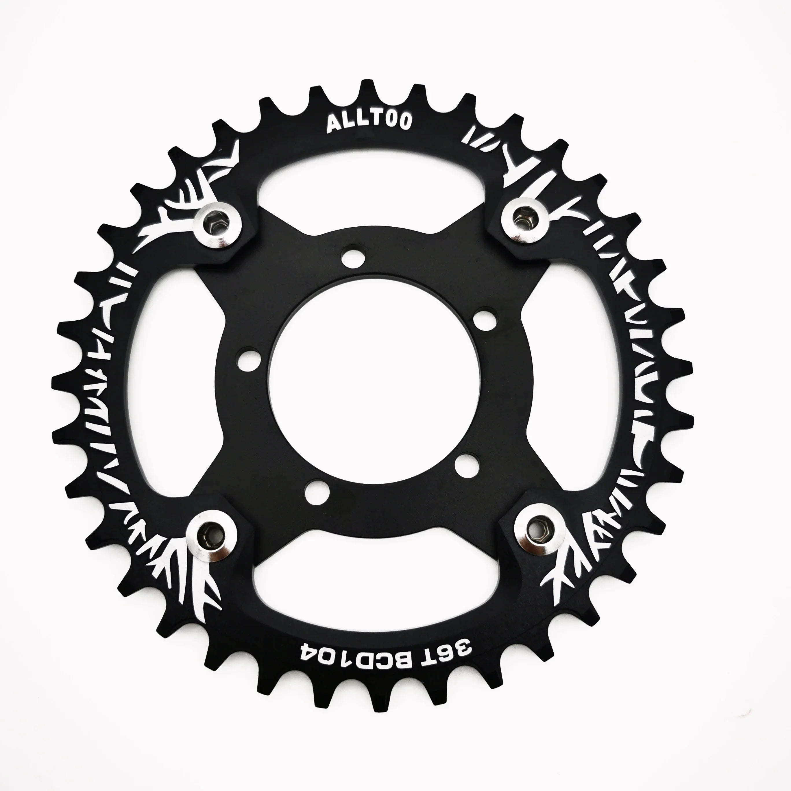 ALLTOO Bike Part Bicycle Crankset Bafang 104BCD Motor Aluminum Alloy Chainring Mid Drive Adapter For Electric E-bike 32T-52T