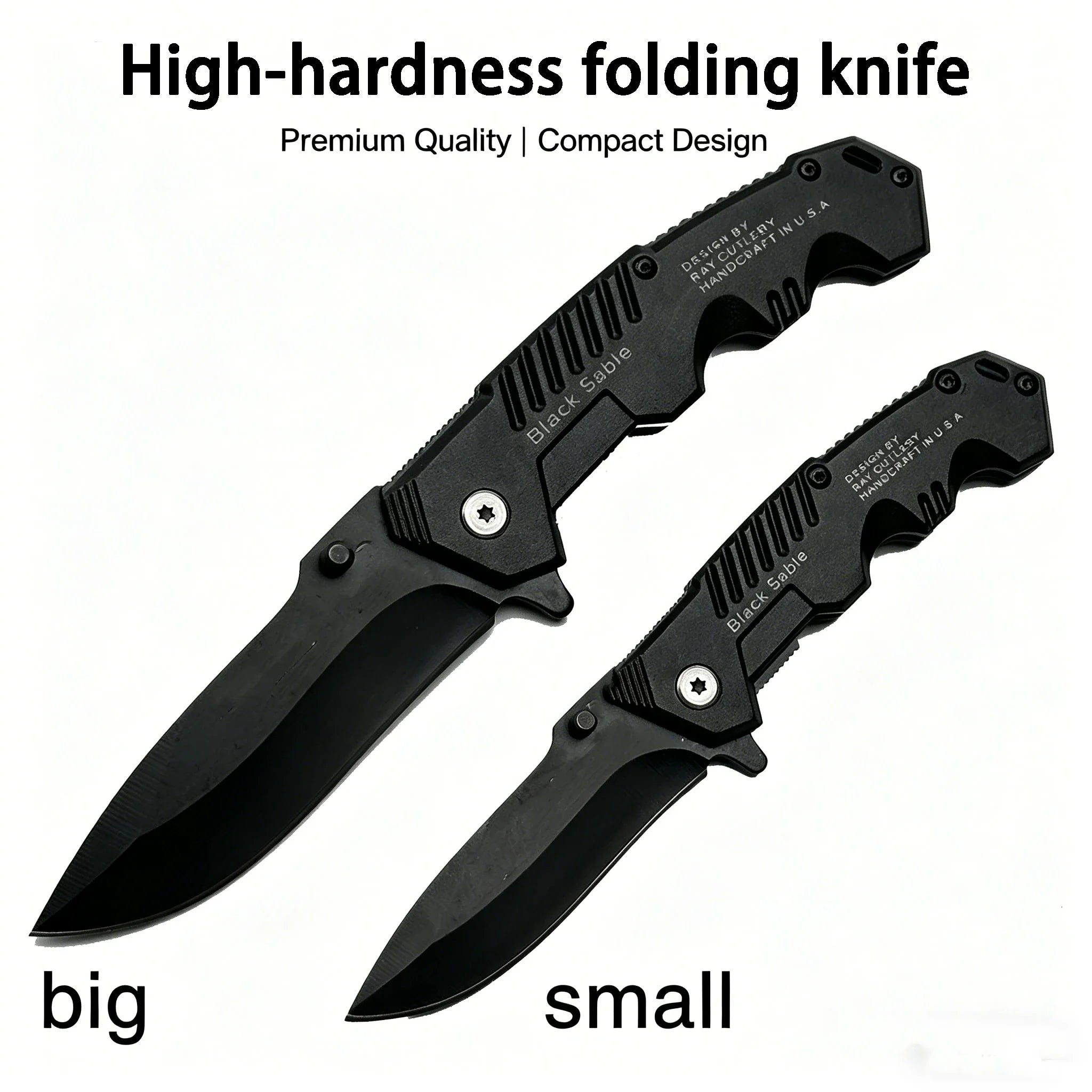 This multi-functional all-in-one folding knife is a portable tool for outdoor camping, hiking, survival, and household peeling
