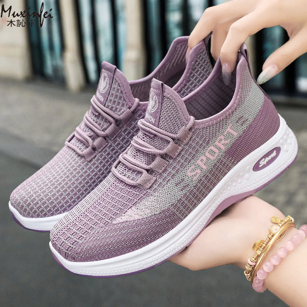 New Spring Fabric Shoes for Women Anti Slip Soft Soled Flat Shoes Casual Sports Shoes Comfortable Women's