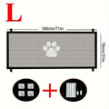 Pet Dog Barrier Fences Portable Folding Breathable Mesh Pet Safety Gate Isolated Networks Doorways Staircases Dog Fences