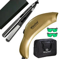 2 in 1 Titanium Flat Iron Hair Straightener Curler Instant Heat