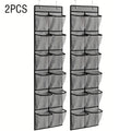 12 Pockets Over the Door Shoe Organizer Large Mesh Pockets with 2