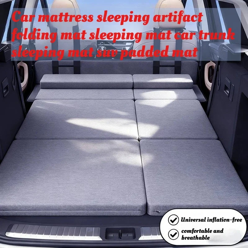 Folding Camping Bed Portable With Mattress For Car SUV Space Saving Foldable Cot For Adults Outdoor Travel Home Office Nap