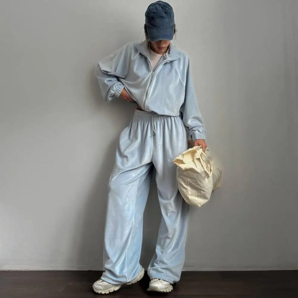 Casual Pants Suit 2026 Spring Autumn Cardigan Sweatshirts Sports Women Fashion Street Long-sleeved Jacket Trousers Two-piece Set