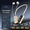 Bluetooth 5.4 Earphones With HD Screen Wireless Headsets Neckband Headphones HiFi Stereo Noise Reduction Earbuds For Live 2025