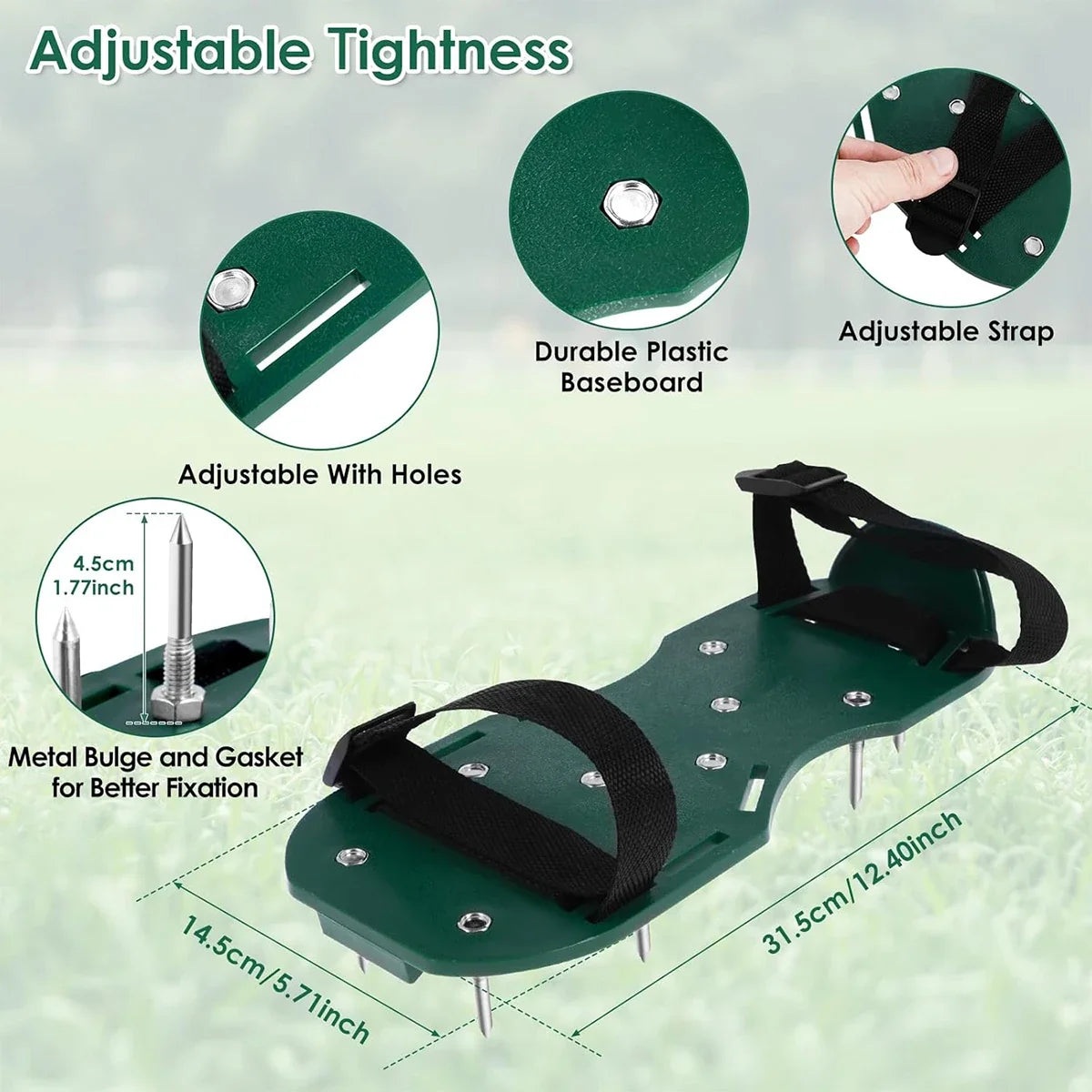 Lawn Aerator Shoes Adjustable Spiked Aerating Sandals Machine Gardening Tools Products Manual Ground Surcador Accessories Tool