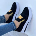 Women's Sneakers Platform Shoes Side Zipper M Printed Women Vulcanized Shoes Lightweight Casual Shoe Plus Size 43 Women Shoes