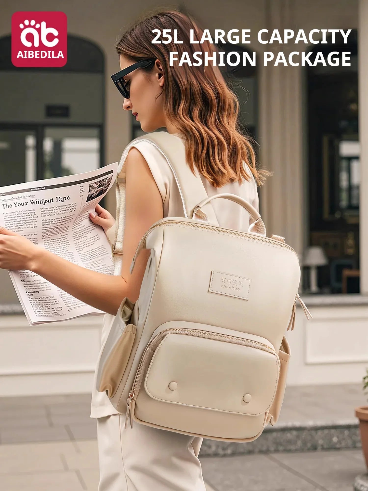 AIBEDILA Diaper Bag Backpack Women's Bag Backpack Baby Diaper Bag Maternity Backpack Kit Large Capacity Partition Shoulder Bag