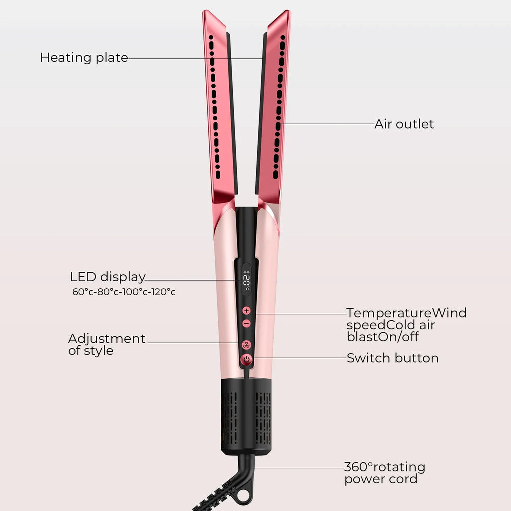 2 in 1 Hair Straightener & Hair Dryer Negative Ion Hair Straightener