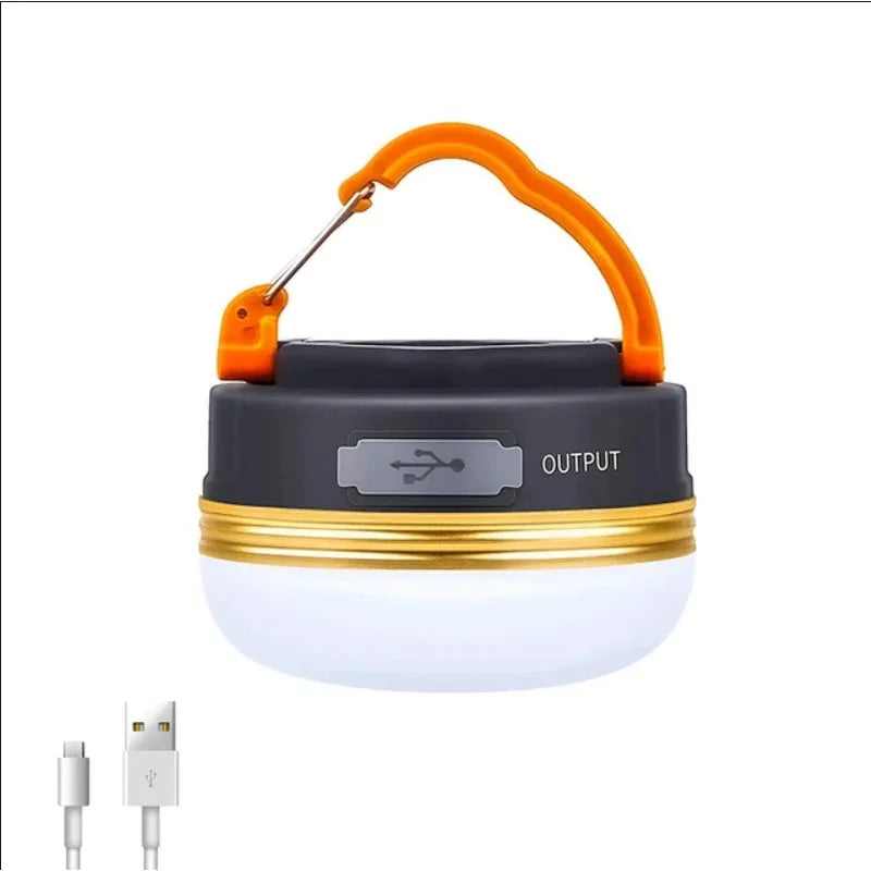 High Power Camping Lantern Tents Lamp USB Rechargeable Portable Camping Lights Outdoor Hiking Night Hanging Lamp