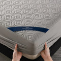 Ultrasonic Quilted Waterproof Antibacterial Mattress Protector Breathable Ultra Soft Noise Free 30CM Deep Pocket Fitted Sheet