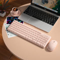 Fashion Keyboard and Mouse Set Wireless PC Gamer Keyboards and Mouse Kit Ultra Thin Office Ergonomic Gaming Keypad Mice Purple