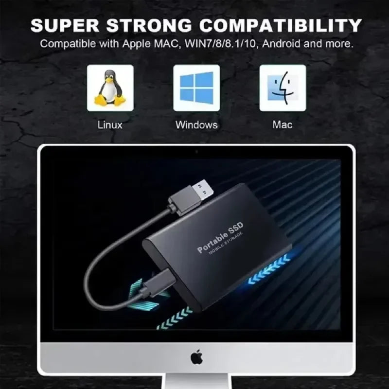 16TB Large Capacity External Hard Drive Quiet Operation Mobile Storage
