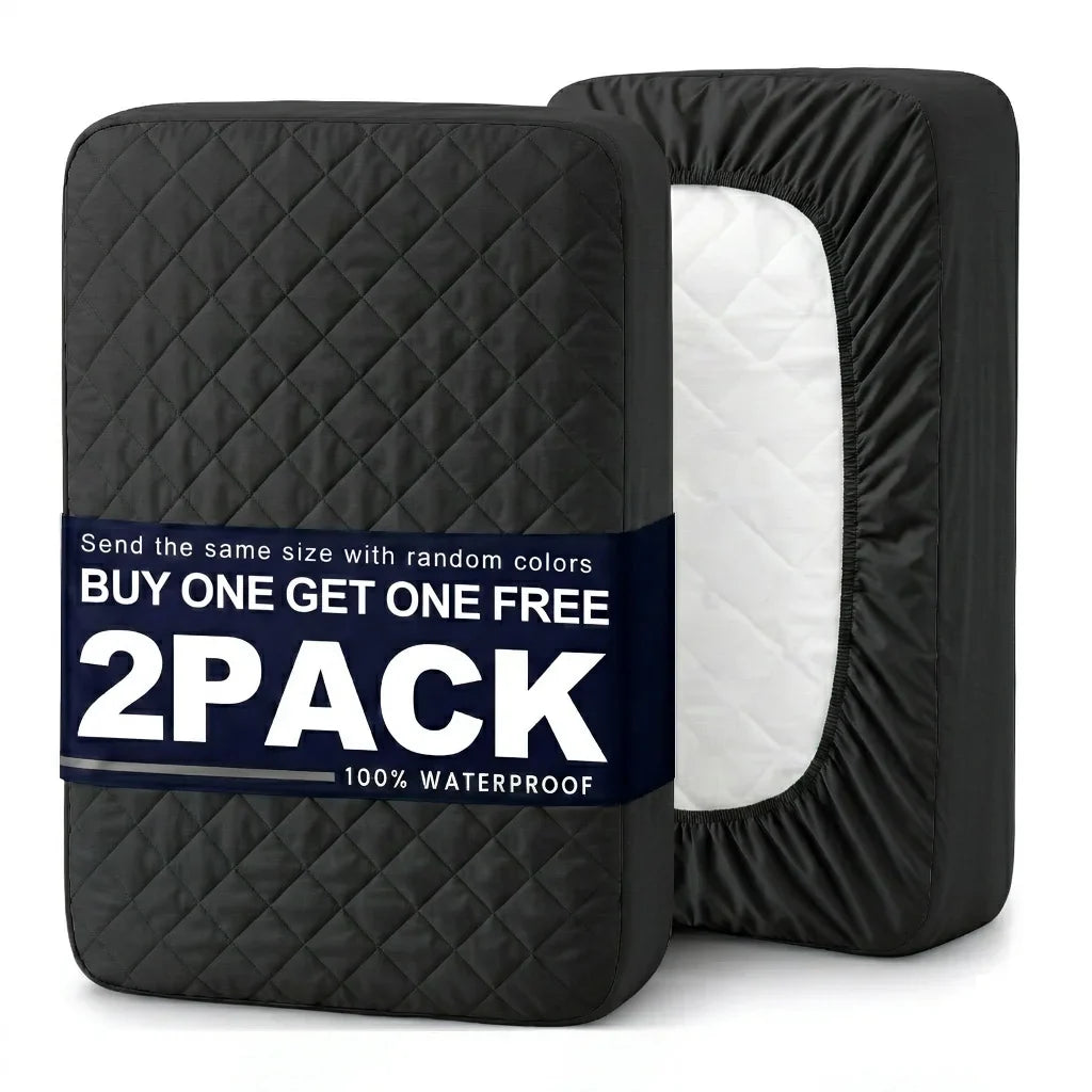 2Pcs,Buy One Selected Color Get One Random Free Quilted Waterproof Mattress Cover, Comfortable Stain & Wrinkle Resistant