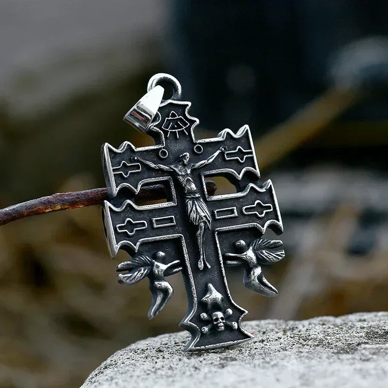 Beier 2022 New Creative Design Jesus Cross Pendant For Men Punk Hip Hop Skull Christian Jewelry Wholesale