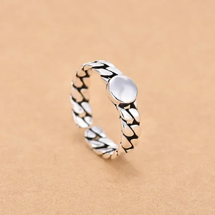 Hot 925 Sterling Silver Ring AAA Zircon Adjustable Simplicity Fashion Exquisite Women Jewelry Accessories Wedding Party Gift
