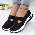 Womens Spring Summer Knit Slip On Sneakers Breathable Mesh Casual Shoes with Arch Support Machine Washable Multi Colors
