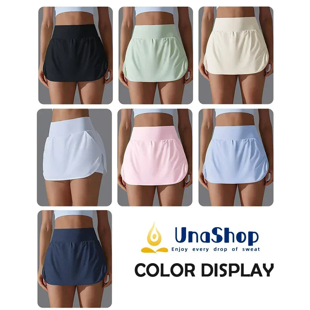 Una-Shop High Waist Pockets Yoga Shorts for Women Sports Push Up Workout Clothes Leggings for Fitness Sportswear for Gym Pants