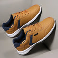 Men's Running Shoes 2025 Autumn Shock-absorbing Sports Shoes Plus Size Yellow Flat Bottomed Lightweight Casual Walking Shoes