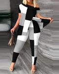Spring Summer Printing Fashion New Suit 2-piece set Women