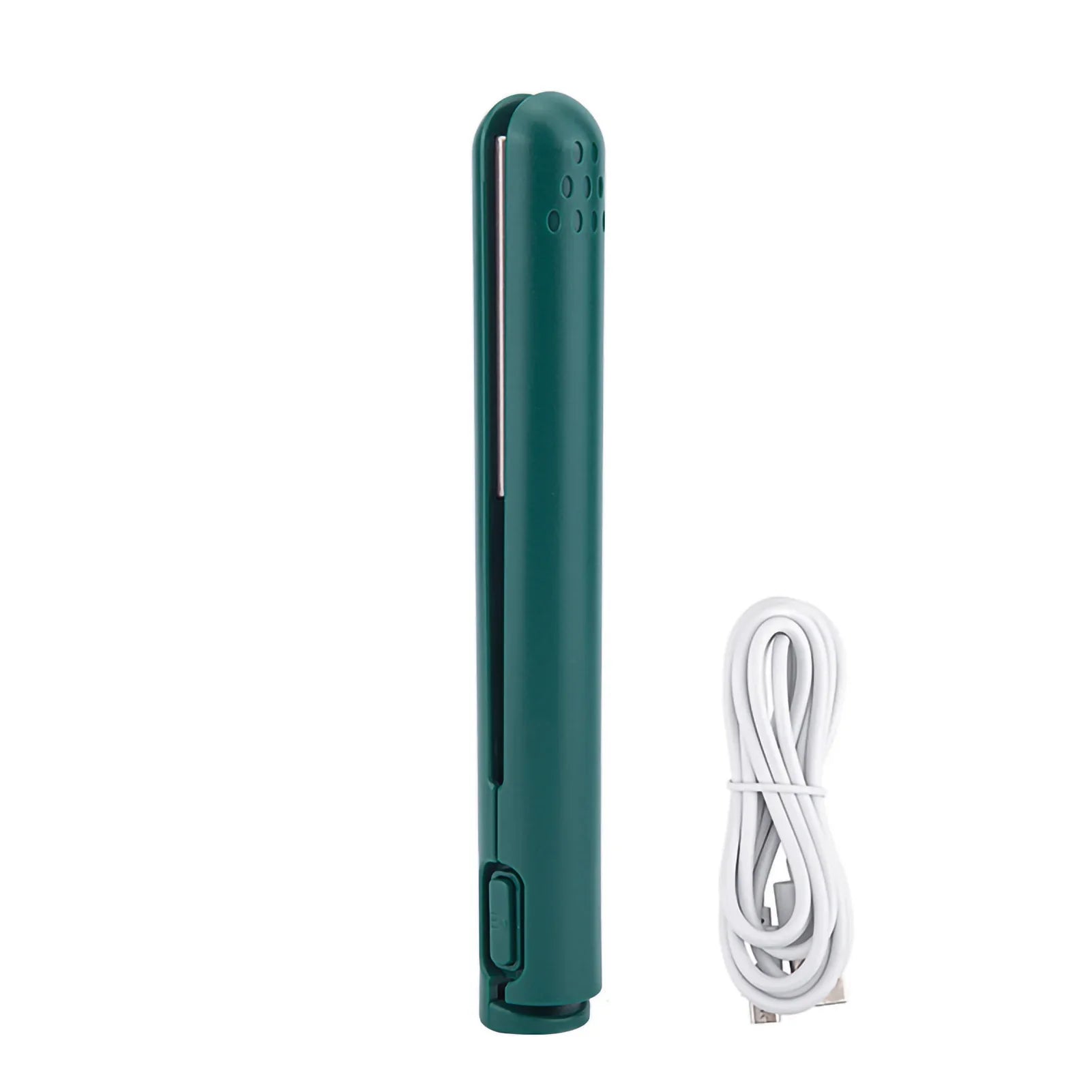 Heating Straightening Iron Mini 2 in 1 Hair Straightener USB Ceramics Heating Straightening Curling Flat Iron