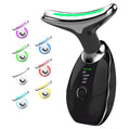 7 Colors LED Light Face Neck Beauty Device with Vibration Massage for Wrinkle Reduction Double Chin Neck Lifting