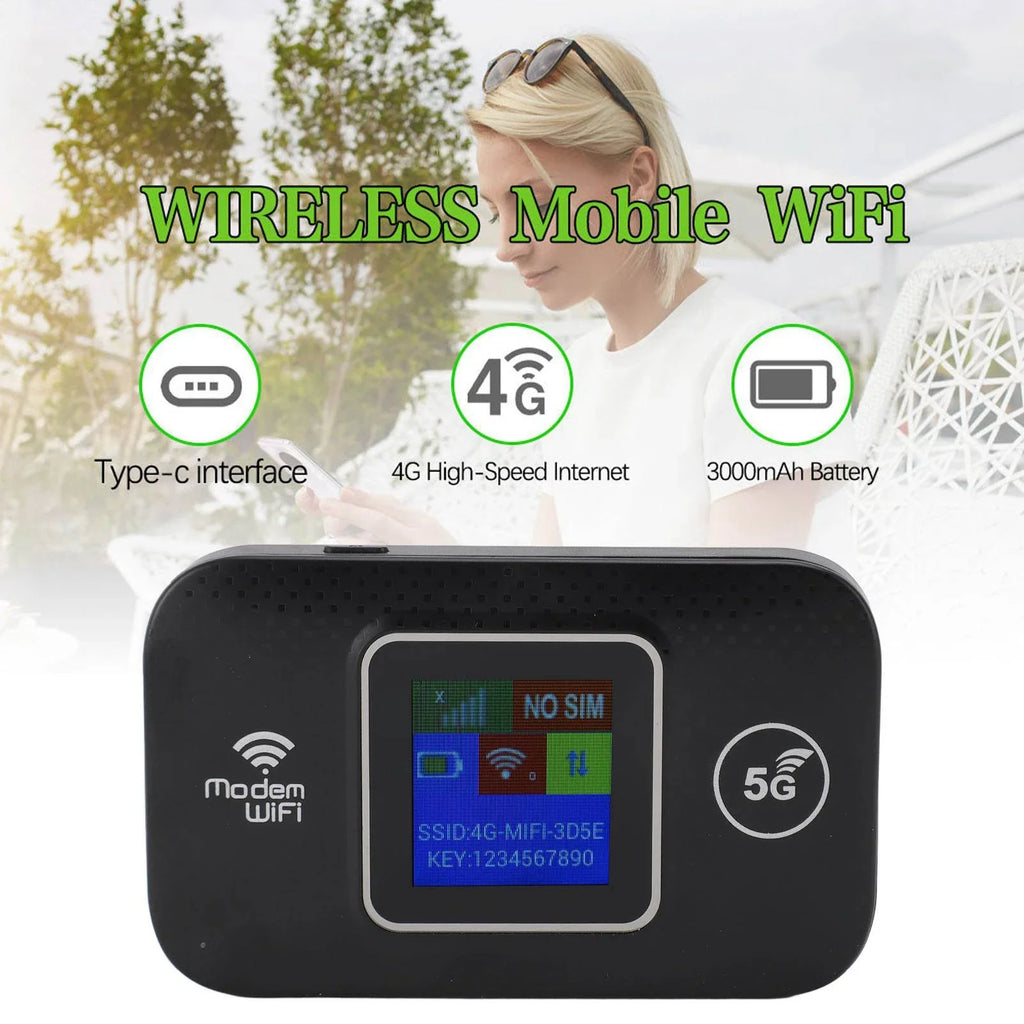 Portable WiFi Modem 300Mbps High Speed 4G Portable WiFi Router Security Encryption Plug and Play for Europe for Cell Phones