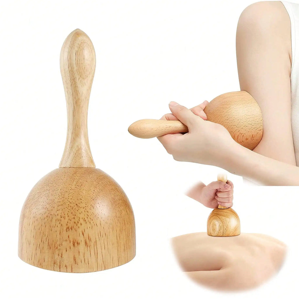 1pc Wooden Handheld Massage Cup, Wooden Swedish Cup Massage Tool, Wood
