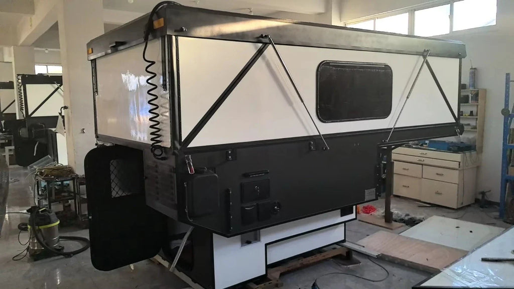 Stylish Comfort Pop Up Camper with Padded Mattresses and Privacy Screen Doors for Family Camping Custom