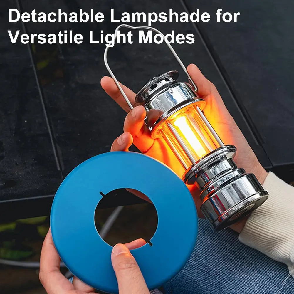Retro Camping Lamp Warm Flame Ambient Light Portable Handheld Emergency Charging Lamp Outdoor And Hiking Flashlight