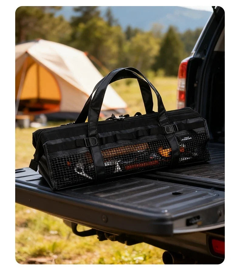 Outdoor camping, picnic tools, miscellaneous storage bags, camping nails, handbags, mesh mesh, can be soaked and cleaned