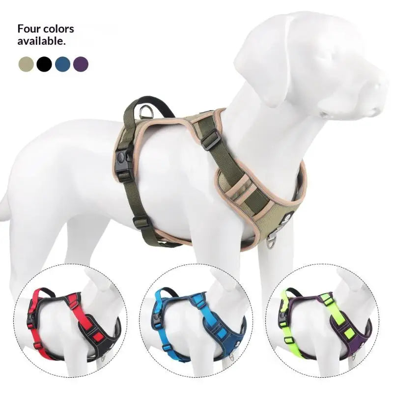Dog Harness Reflective Midium Large Dogs Tactical Vest Adjustable Harness Oxford Cloth Vest Training Hound Pet Accessoires
