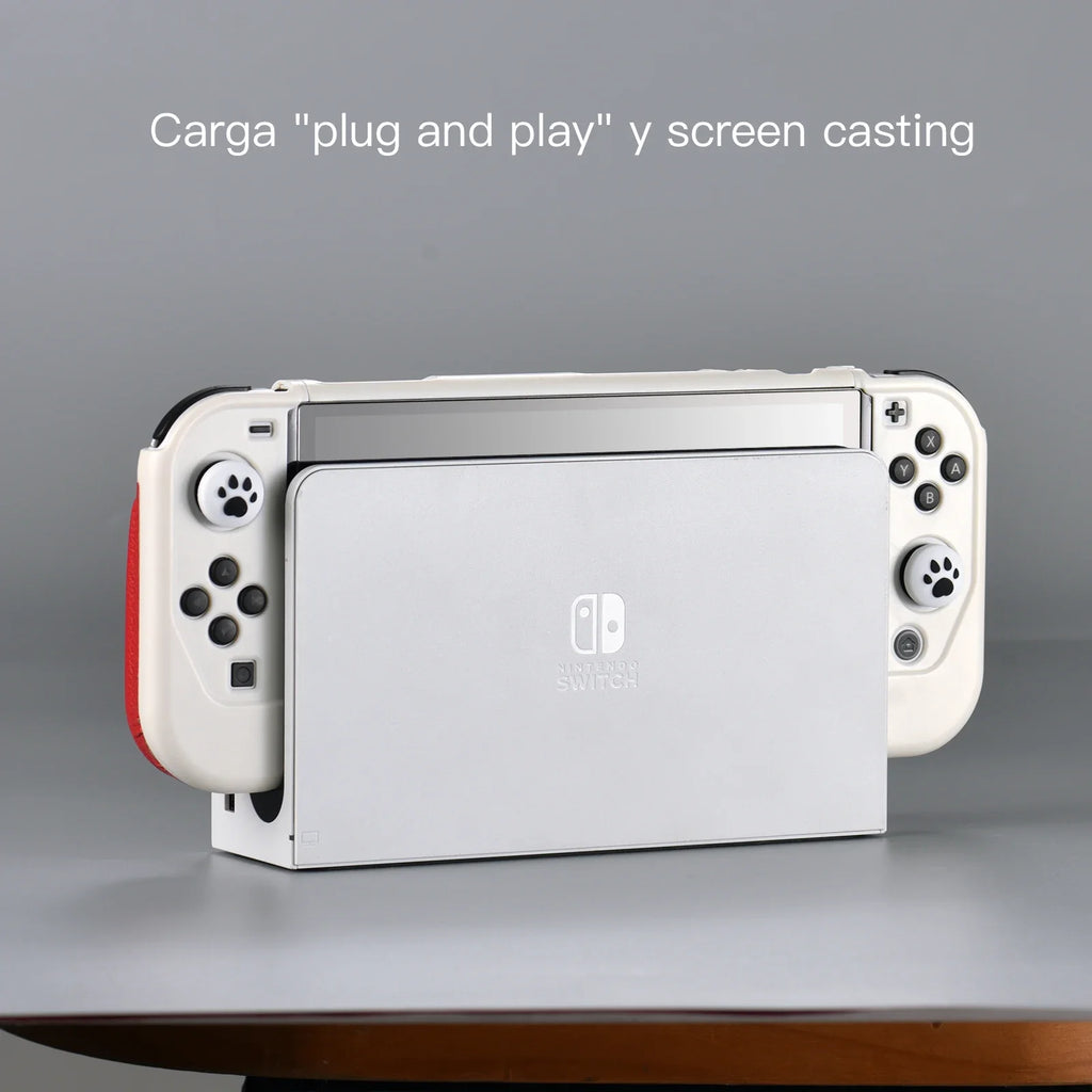 2023 New Switch OLED Case Game Console All-in-One Case Surface Silicone Oily Grip Color Clash