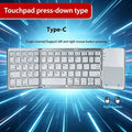 New Foldable Bluetooth Keyboard with Touchpad, Ultra-Thin Portable Wireless Keyboard for Tablet/Phone/Laptop