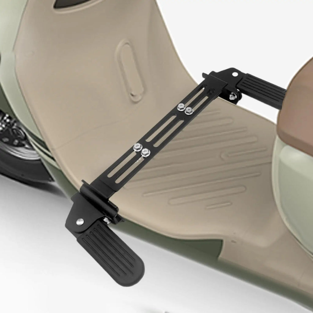 Electric Bike Front Footrest Foldable Retractable Pedal Anti Slip Foot Pegs Universal Adjustable Easy Installation Sturdy