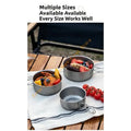 Outdoor Meal Bowl for Camp Cooking, Metal Camping Bowl with Wire Handle, Textured Finish and Camp Use for Backpackers and