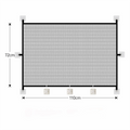 New Portable Retractable Pet Barrier Fences Folding Mesh Pet Safety Gate with Hooks Anti-Escape Dog Isolation Gate Stairs