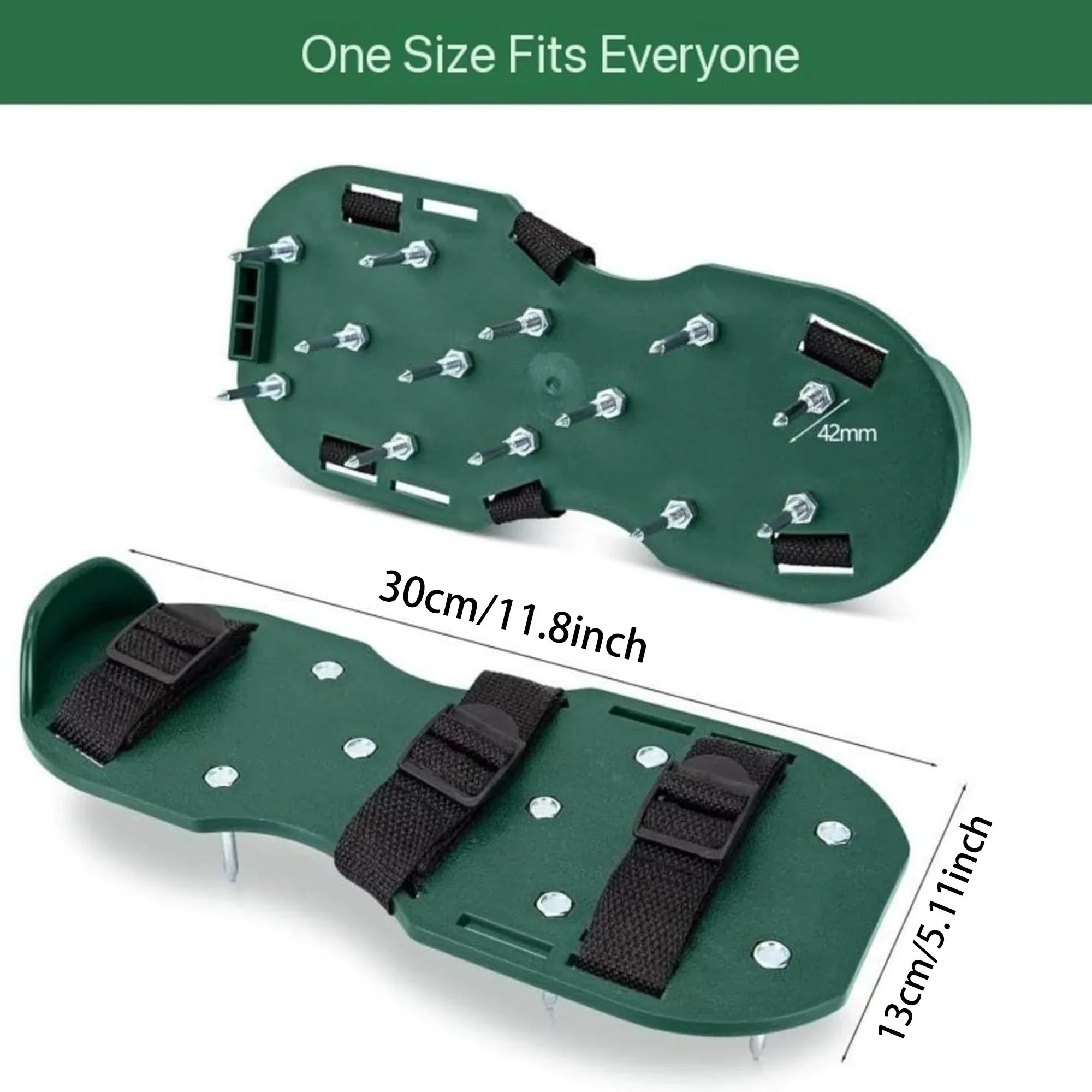 Garden Nail Shoes,Grass Loose Soil Tool,2.5/4.2cm Long Nail,Anti-Slip Lawn Aerator Grass Spikes Shoes for Aerating Lawn Soil