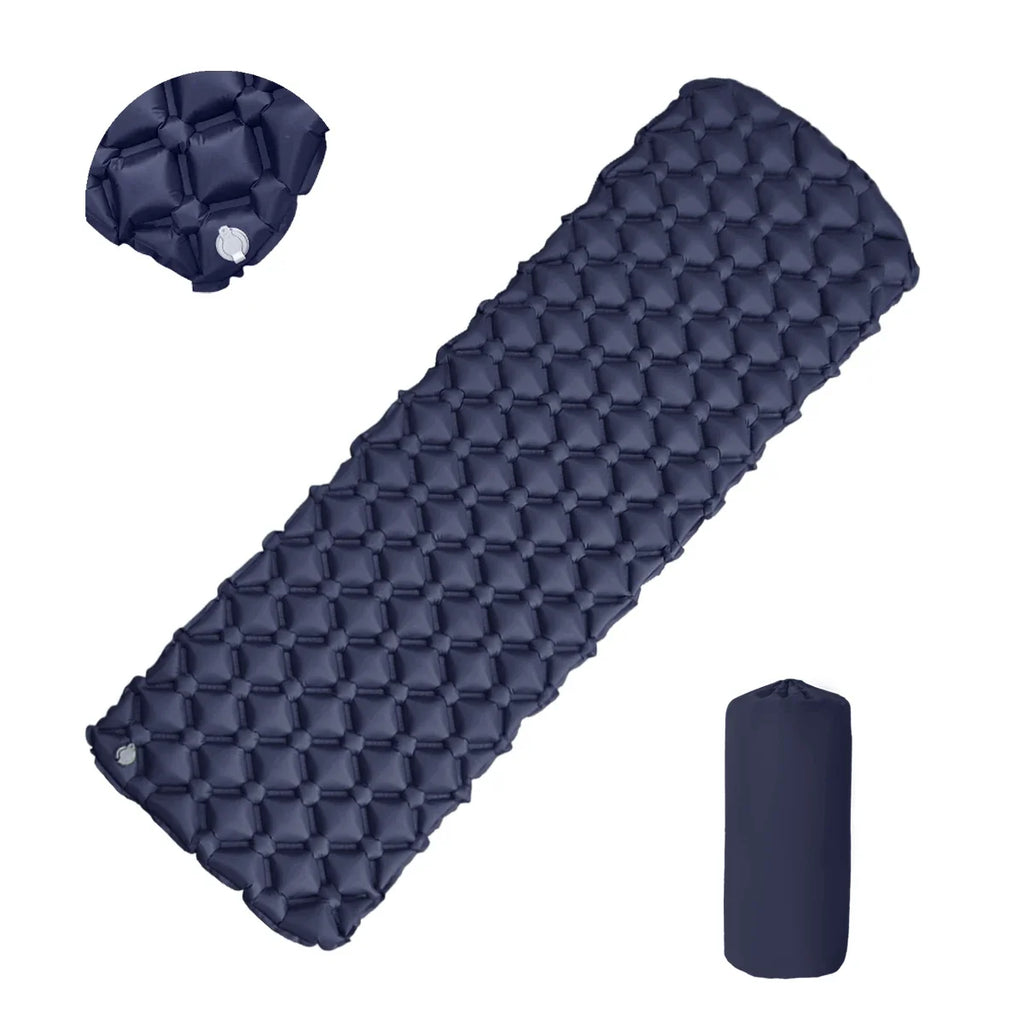 Camping Inflatable Mattress In Tent Folding Camp Bed Sleeping Pad Picnic Blanket Travel Air Mat Camping Equipment