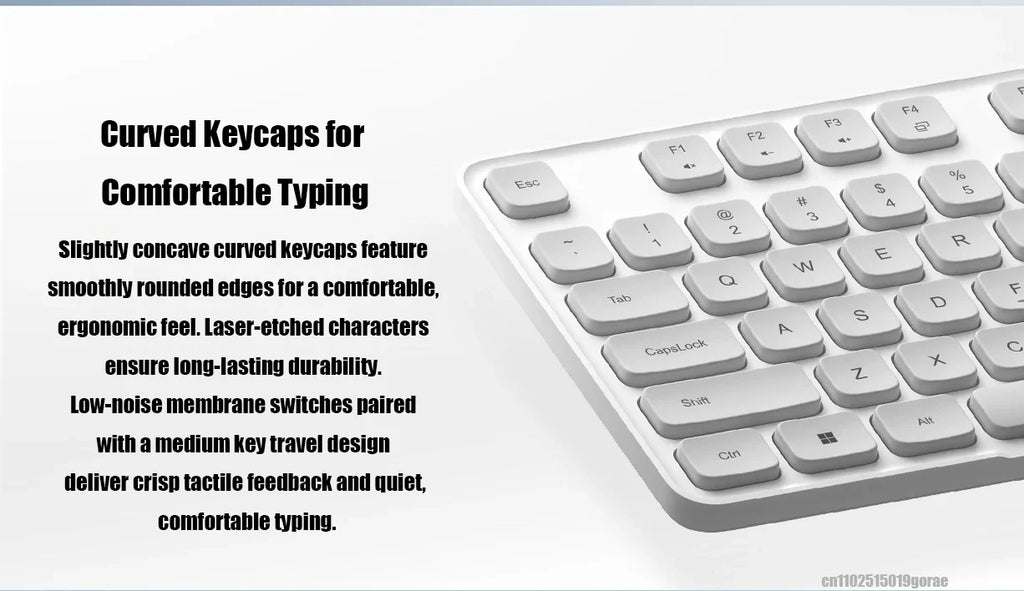 Xiaomi Wireless Keyboard and Mouse Set 3 2.4G Wireless Slim and Quiet Business Office Use Plug and Play