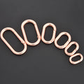 5pcs Metal Oval O Ring Spring Clasp Openable Round Carabiner Keychain Clips Hook Dog Chain DIY Jewelry Buckle