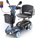 4-Wheel Electric Scooter with Dual Baskets, 350W Motor, Rotating Seat, USB Port,300Lbs, Customized