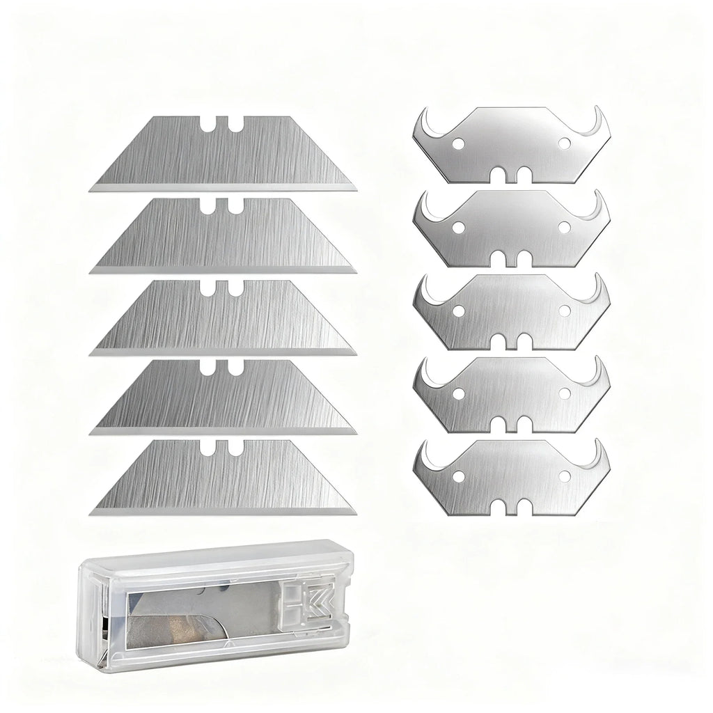 This folding utility knife is equipped with 13 blades, is compact and lightweight, and can be quickly replaced. It is very suita