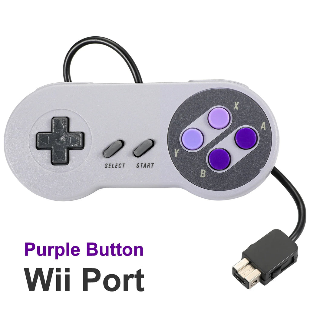 Wired Gamepad for SNES/SFC,Adaptation Genuine SNES/SFC Game Console, Gamepad Handle for Super Nin-tend-o Game Console