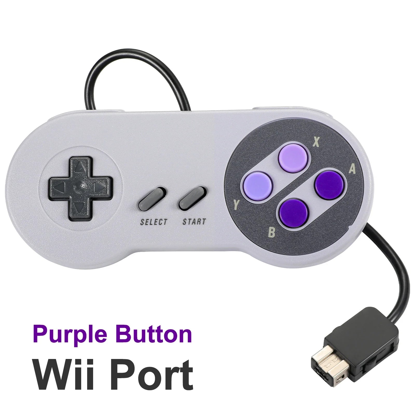 Wired Gamepad for SNES/SFC,Adaptation Genuine SNES/SFC Game Console, Gamepad Handle for Super Nin-tend-o Game Console