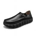 Fashion Men's Casual Shoes Outdoor Non-slip Walking Footwear Comfortable Loafers Thick-soled Leather Platform Driving Shoes