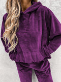 Autumn Winter Tracksuit Women Two Piece Set Oversized Hoodie Sweatpants Solid Sportswear Suit Casual Sweatshirt Trouser Set Lady