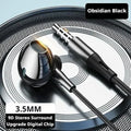 Type C&3.5mm Headphones HiFi Bass Stereo Volume Control Headset In HD Mic Wired Earbuds For IPhone15-17/Samsung Series Earphones
